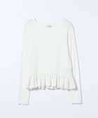 【ジーナシス/JEANASiS】のヘムフリルLS TEE 人気、トレンドファッション・服の通販 founy(ファニー) ファッション Fashion レディースファッション Fashion for Women おすすめ Recommended / Our Picks カットソー Cut and Sewn Top カーディガン Cardigan, Knitwear コンパクト Compact, Small Size シンプル Simple, Minimal スウェット / スエット Sweatshirt, Sweatwear デニム Denim, Jeans Material フリル Frill, Ruffle ボトム Bottoms, Lower Wear ワイド Wide, Wide Fit thumbnail オフホワイト|ID: prp329100004827682 ipo3291000000035130882