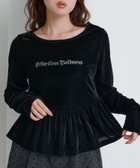 【パルグループ/PAL GROUP】の【Kastane】ロゴペプラムベロアトップス 人気、トレンドファッション・服の通販 founy(ファニー) ファッション Fashion レディースファッション Fashion for Women トップス・カットソー Cut & Sew Tops ベロアトップス Velour Tops / Velvet-Look Items なめらか Smooth, Silky Texture シンプル Simple, Minimal フィット Fit, Slim Fit ベロア Velour, Soft Velvet ペプラム Peplum, Flared Hem エレガント 上品 Elegant thumbnail ブラック|ID: prp329100004827683 ipo3291000000035130888