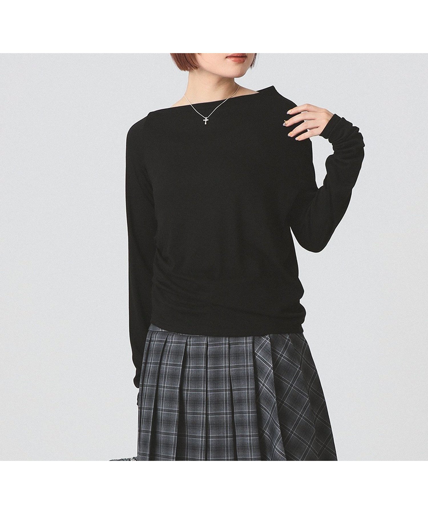 【ビームス ウイメン/BEAMS】のアシメ ネック ドレープ インテリア・キッズ・メンズ・レディースファッション・服の通販 founy(ファニー) 　ファッション　Fashion　レディースファッション　Fashion for Women　なめらか　Smooth, Silky Texture　アシンメトリー　Asymmetrical Style　ギャザー　Gathered, Ruffled　コンパクト　Compact, Small Size　スラックス　Slacks, Dress Pants　ドレープ　Drape, Draping Fabric　フィット　Fit, Slim Fit　BLACK|ID: prp329100004827684 ipo3291000000035130894