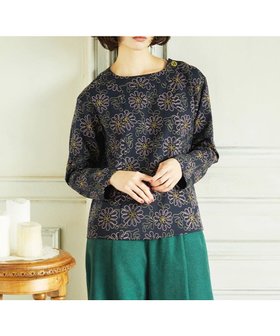 【ホコモモラ/Jocomomola】のCrisantemo curvo フラワー総刺 カットソー 人気、トレンドファッション・服の通販 founy(ファニー) ファッション Fashion レディースファッション Fashion for Women トップス・カットソー Cut & Sew Tops カットソー・ベーシックTシャツ Cut-and-Sewn Tops / Stretch Tees & Basics 春 Spring 秋 Autumn カットソー Cut and Sewn Top カラフル Colorful Design ショルダー Shoulder, Shoulder Strap ドロップ Drop Shoulder, Dropped Style フラワー Flower, Floral フレア Flare, Flared ポケット Pocket, Pocket Detail 無地 Plain, Solid Color ロング Long, Long-Length 冬 Winter / This Winter おすすめ Recommended / Our Picks 夏 Summer |ID:prp329100004827694