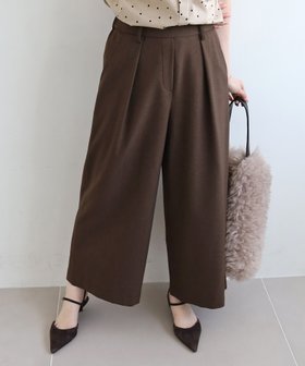 【ルクールブラン/le.coeur blanc】の《手洗い可能》ウールライクフロントタックワイドクロップドパンツ2 人気、トレンドファッション・服の通販 founy(ファニー) ファッション Fashion レディースファッション Fashion for Women パンツ Pants & Trousers ウェーブ Wavy Pattern クロップド Cropped, Short Length 今季 This Season, Current Season バランス Balance, Style Balance フィット Fit, Slim Fit フロント Front, Front Design ミックス Mix, Mixed Style リラックス Relax, Relaxed Fit エレガント 上品 Elegant |ID:prp329100004827756