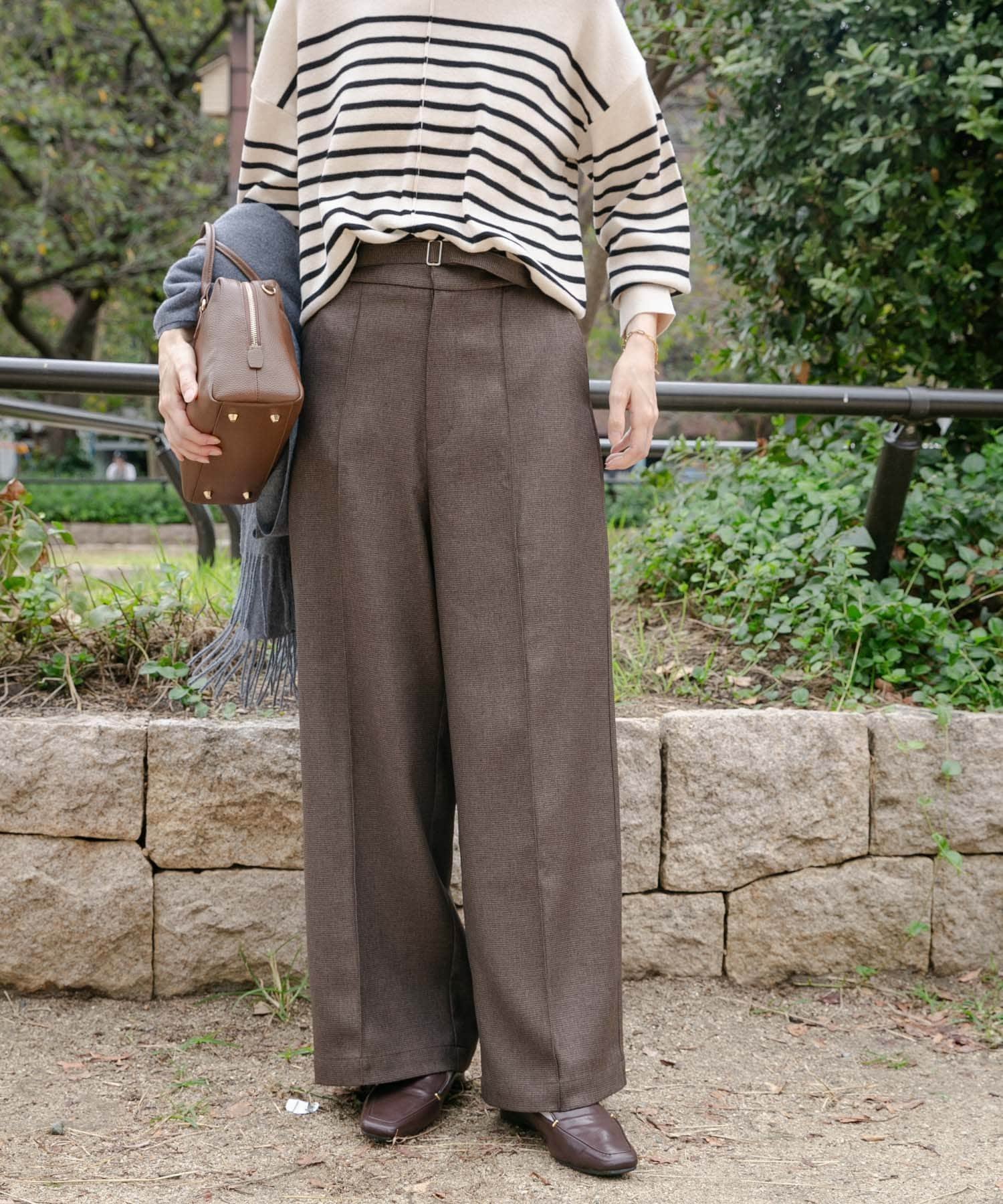 【アイテムズアーバンリサーチ/ITEMS URBAN RESEARCH】のベルト付ツイードパンツ インテリア・キッズ・メンズ・レディースファッション・服の通販 founy(ファニー) 　ファッション　Fashion　レディースファッション　Fashion for Women　パンツ　Pants & Trousers　ベルト&ウエストマーク　Belts & Waist Accessories　2025年　2025　2025-2026秋冬・A/W　Autumn/Winter 2025–26 AW25–26　冬　Winter / This Winter　シンプル　Simple, Minimal　ジャケット　Jacket, Outerwear　ツイード　Twill, Twill Weave　秋　Autumn　A/W・秋冬　Autumn/Winter　BRN|ID: prp329100004827765 ipo3291000000035131920