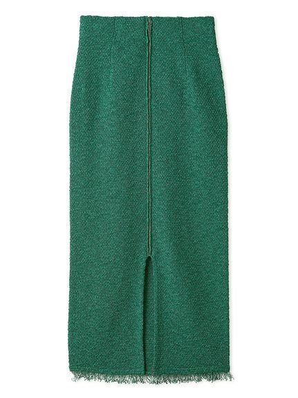 【フレイ アイディー/FRAY I.D】のラメスラブヤーンニットタイトスカート インテリア・キッズ・メンズ・レディースファッション・服の通販 founy(ファニー) 　ファッション　Fashion　レディースファッション　Fashion for Women　スカート　Skirts　鹿の子　Piqué, Kanoko Fabric　ジップ　Zip, Zipper　スマート　Smart, Elegant　スリット　Slit, Slit Detail　セットアップ　Set-Up, Coordinated Outfit　タイトスカート　Pencil Skirt, Tight Skirt　ツイード　Twill, Twill Weave　フリンジ　Fringe, Tassel　フロント　Front, Front Design　ラグジュアリー　Luxury, Elegant　おすすめ　Recommended / Our Picks　エレガント 上品　Elegant　GRN[024]|ID: prp329100004827799 ipo3291000000035132325