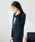 【アー ヴェー ヴェー/a.v.v】の【洗える/イージーケア/ストレッチ】パウダーツイルVネックジャケット ネイビー|ID: prp329100004827856 ipo3291000000035151299