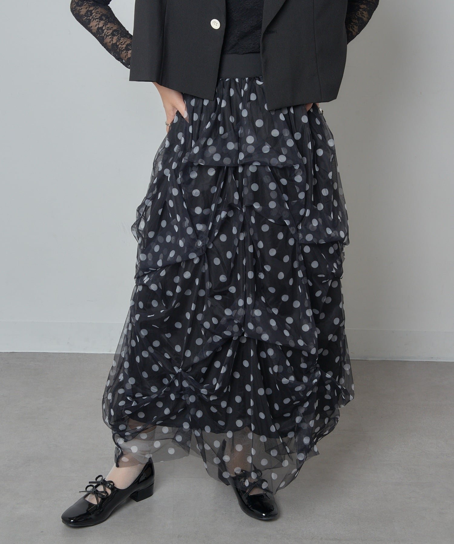 【セットアップセブン/SETUP7】のMAISON BREEZE reveur/バリアスパターンタックチュールスカート trc インテリア・キッズ・メンズ・レディースファッション・服の通販 founy(ファニー) 　ファッション　Fashion　レディースファッション　Fashion for Women　スカート　Skirts　チュール　Tulip, Tulip Motif　パーカー　Hoodie, Parka　A/W・秋冬　Autumn/Winter　再入荷　Restock / Back in Stock　2025年　2025　2025-2026秋冬・A/W　Autumn/Winter 2025–26 AW25–26　BLK1|ID: prp329100004827862 ipo3291000000035133138