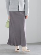 【テチチ/Te chichi】の【宮本茉由着用】ヴィンテージサテンナロースカート チャコールグレー|ID: prp329100004827882 ipo3291000000035133408