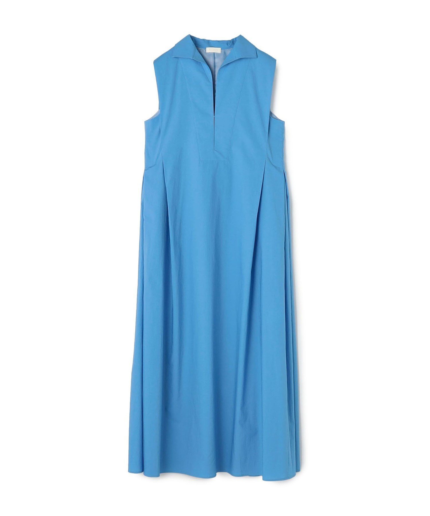 【トゥモローランド/TOMORROWLAND】のプロセスドコットン スキッパーカラーワンピース インテリア・キッズ・メンズ・レディースファッション・服の通販 founy(ファニー) 　ファッション　Fashion　レディースファッション　Fashion for Women　ワンピース　Dresses　スキッパー　Skipper, Open Collar　タイプライター　Typewriter Fabric, Crisp Cotton　バランス　Balance, Style Balance　フレア　Flare, Flared　フロント　Front, Front Design　マキシ　Maxi, Full Length　定番　Standard, Basic Item　63 ブルー|ID: prp329100004827906 ipo3291000000035133738