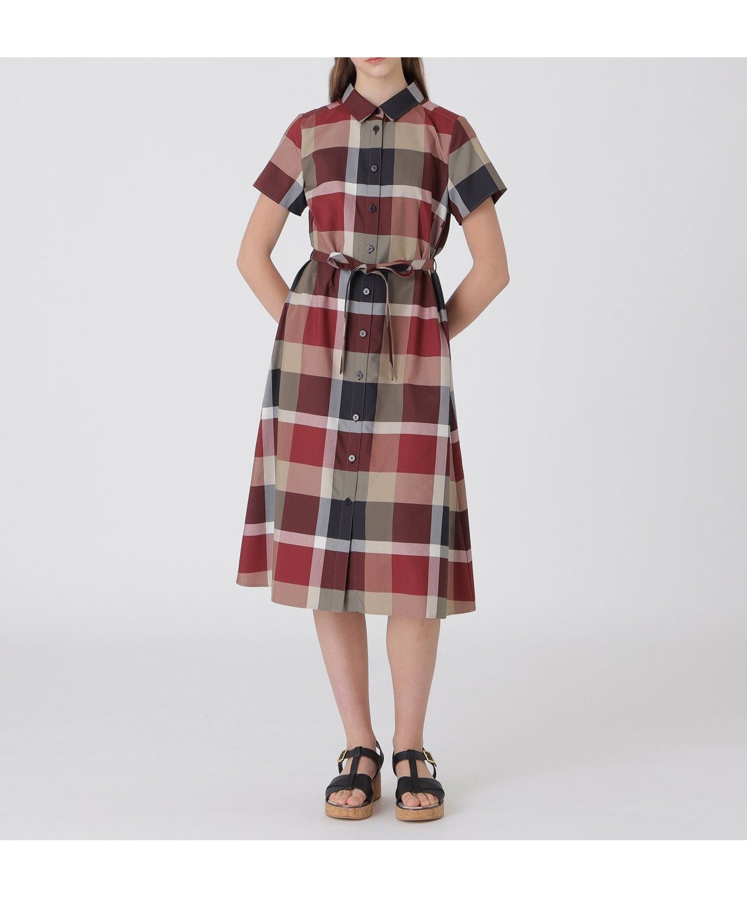 【ブルーレーベル クレストブリッジ/BLUE LABEL CRESTBRIDGE】の【一部店舗限定】ライトクロッシングツイルシャツドレス 人気、トレンドファッション・服の通販 founy(ファニー) 　ファッション　Fashion　レディースファッション　Fashion for Women　トップス・カットソー　Cut & Sew Tops　シャツ・ブラウス・オフィスカジュアル　Elegant Blouses & Button-Ups　ワンピース　Dresses　フォーマル・パーティードレス・結婚式用ドレス　Elegant & Casual Dresses　おすすめ　Recommended / Our Picks　ドレス　Dress, One-Piece　フィット　Fit, Slim Fit　フレア　Flare, Flared　リボン　Ribbon, Bow　 other-1|ID: prp329100004827909 ipo3291000000035133793