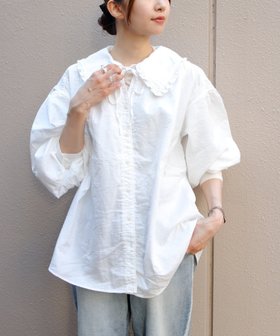 【ステップス/STEPS】のCOTTON GAUZE BLOUSE 人気、トレンドファッション・服の通販 founy(ファニー) ファッション Fashion レディースファッション Fashion for Women アイビー Ivy Pattern ダブル Double, Double-Breasted フェミニン Feminine, Girly フリル Frill, Ruffle ベーシック Basic, Essential 再入荷 Restock / Back in Stock |ID:prp329100004827917