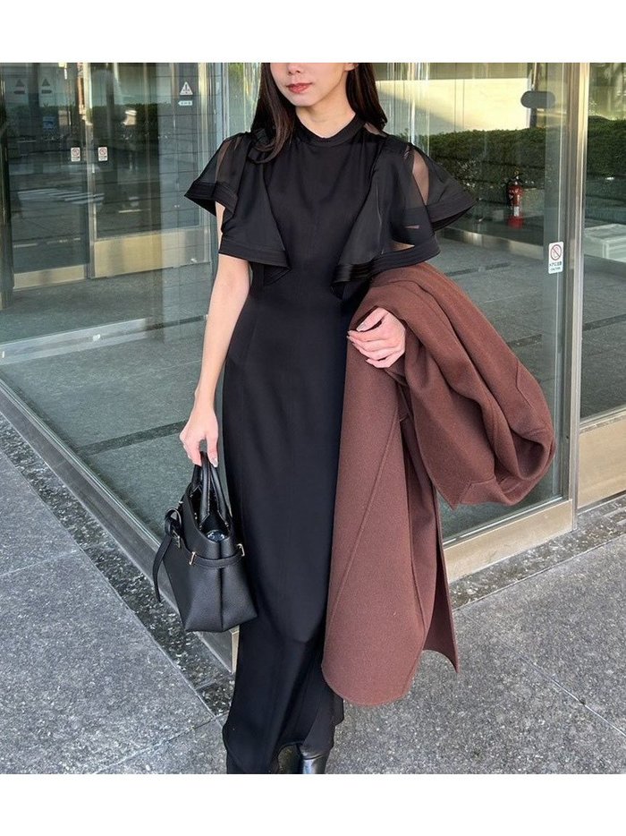 【フレイ アイディー/FRAY I.D】のウィングスリーブドレス インテリア・キッズ・メンズ・レディースファッション・服の通販 founy(ファニー) https://founy.com/ ファッション Fashion レディースファッション Fashion for Women ワンピース Dresses フォーマル・パーティードレス・結婚式用ドレス Elegant & Casual Dresses アシンメトリー Asymmetrical Style シアー Sheer, See-Through シェイプ Shape, Slim Fit スペシャル Special, Limited Edition スマート Smart, Elegant ドッキング Docking, Mixed Material ドレス Dress, One-Piece 人気 Popular, Best Seller パターン Pattern, Design Print フィット Fit, Slim Fit マーメイド Mermaid, Fishtail Silhouette リボン Ribbon, Bow エレガント 上品 Elegant 結婚式 Wedding 二次会 After Party |ID: prp329100004827923 ipo3291000000035134056