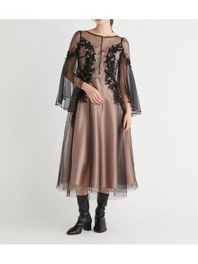 【セルフォード/CELFORD】の【YUMIKATSURAforCELFORD】ローズエンブロイダリーチュールドレス 人気、トレンドファッション・服の通販 founy(ファニー) ファッション Fashion レディースファッション Fashion for Women ワンピース Dresses フォーマル・パーティードレス・結婚式用ドレス Elegant & Casual Dresses オーガンジー Organza Fabric スマート Smart, Elegant スリット Slit, Slit Detail チュール Tulip, Tulip Motif フレア Flare, Flared モチーフ Motif, Design Theme レース Lace, Lace Fabric ローズ Rose, Rose Motif エレガント 上品 Elegant |ID:prp329100004827940