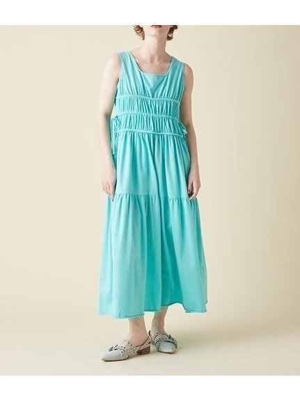 【ファーファー/FURFUR】のノースリーブティアードカットワンピース インテリア・キッズ・メンズ・レディースファッション・服の通販 founy(ファニー) 　ファッション　Fashion　レディースファッション　Fashion for Women　ワンピース　Dresses　カットソー　Cut and Sewn Top　カーディガン　Cardigan, Knitwear　スマート　Smart, Elegant　ティアード　Tiered, Tiered Style　デコルテ　Décolleté, Neckline　ノースリーブ　Sleeveless, No-Sleeve　フレア　Flare, Flared　羽織　Haori, Light Jacket　TUQ[085]|ID: prp329100004827952 ipo3291000000035134326