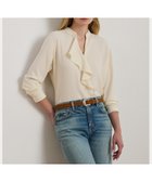 【ラルフローレン/RALPH LAUREN】のフリルトリムド ジョーゼット チュニック 人気、トレンドファッション・服の通販 founy(ファニー) ファッション Fashion レディースファッション Fashion for Women トップス・カットソー Cut & Sew Tops カフス Cuff Design ジョーゼット Georgette, Semi-Sheer Fabric ダブル Double, Double-Breasted チュニック Tunic, Long Top パール Pearl, Pearl Accent フィット Fit, Slim Fit フェイス Face, Facial Design フリル Frill, Ruffle メタル Metal, Metal Parts ラウンド Round, Round Neck リラックス Relax, Relaxed Fit ロマンティック Romantic, Feminine Style 長袖 Long Sleeve, Full Sleeve thumbnail 101ナチュラル|ID: prp329100004827962 ipo3291000000035134520