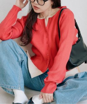 【チャオパニックティピー/CIAOPANIC TYPY】の【マイナス3kg見え】レイヤードライクマルチウェイ配色リブニットカーデ 人気、トレンドファッション・服の通販 founy(ファニー) ファッション Fashion レディースファッション Fashion for Women トップス・カットソー Cut & Sew Tops ニット Knit Tops & Sweaters カーゴパンツ Cargo Pants, Utility Pants カーディガン Cardigan, Knitwear シンプル Simple, Minimal スラックス Slacks, Dress Pants デニム Denim, Jeans Material 定番 Standard, Basic Item フィット Fit, Slim Fit ボトム Bottoms, Lower Wear ロング Long, Long-Length ワイド Wide, Wide Fit 冬 Winter / This Winter おすすめ Recommended / Our Picks |ID:prp329100004827964