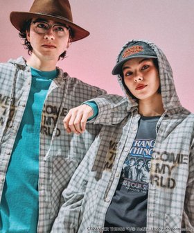 【ニコアンド/niko and】の【STRANGER THINGS】コラボ チェックフードシャツ 人気、トレンドファッション・服の通販 founy(ファニー) ファッション Fashion レディースファッション Fashion for Women トップス・カットソー Cut & Sew Tops シャツ・ブラウス・オフィスカジュアル Elegant Blouses & Button-Ups キャップ Cap, Baseball Cap グラデーション Gradient, Ombre コラボ Collaboration, Collab パーカー Hoodie, Parka プリント Print, Printed Pattern ポケット Pocket, Pocket Detail リラックス Relax, Relaxed Fit おすすめ Recommended / Our Picks |ID:prp329100004827981