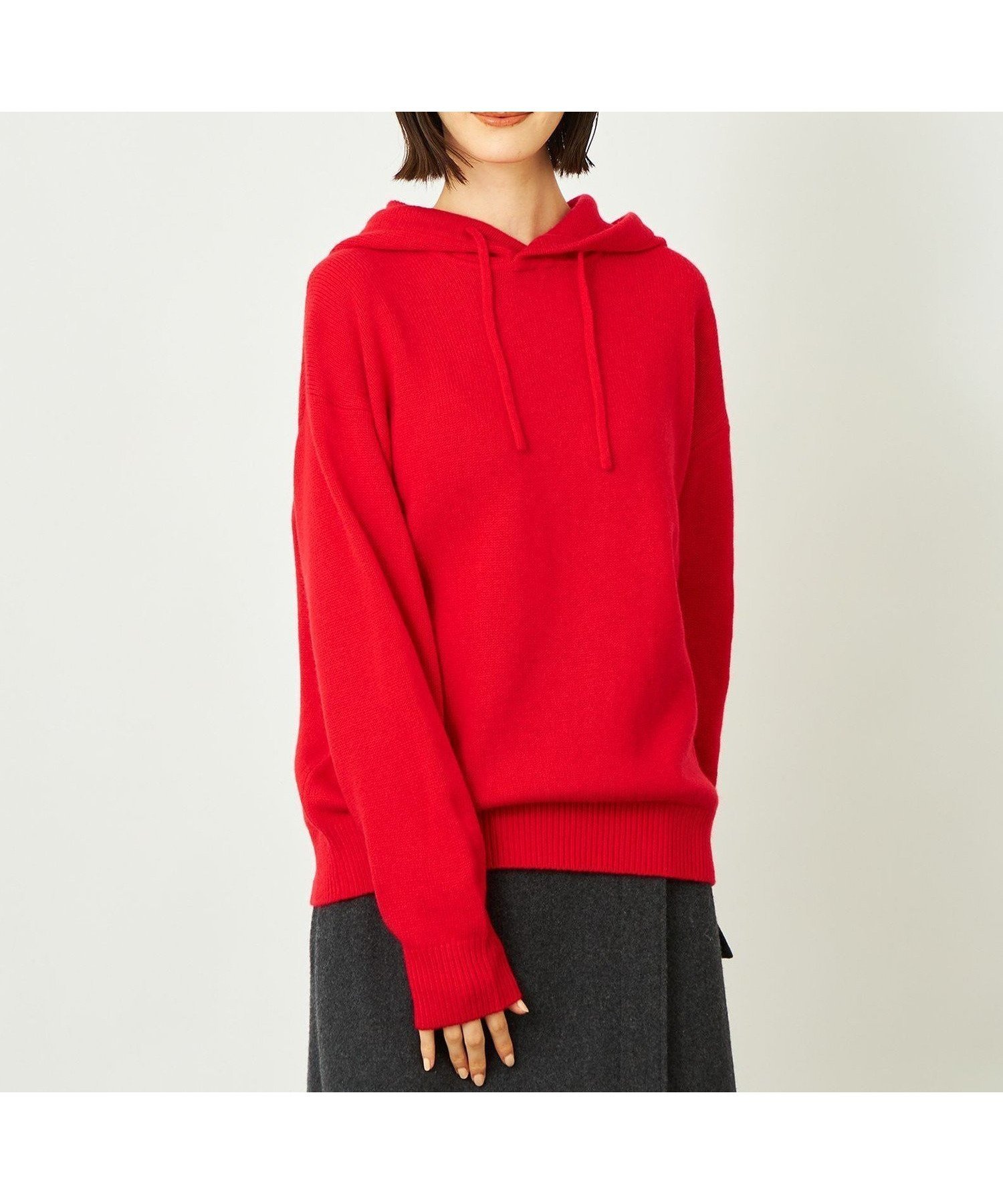 【マッキントッシュ フィロソフィー/MACKINTOSH PHILOSOPHY】のGREY LABEL ウールカシミヤニットパーカー インテリア・キッズ・メンズ・レディースファッション・服の通販 founy(ファニー) 　ファッション　Fashion　レディースファッション　Fashion for Women　トップス・カットソー　Cut & Sew Tops　ニット　Knit Tops & Sweaters　レディースパーカー・カジュアルフーディー　Casual Hoodies & Sweatshirts　おすすめ　Recommended / Our Picks　ベーシック　Basic, Essential　ペンシル　Pencil, Pencil Skirt　ワイド　Wide, Wide Fit　洗える　Machine Washable　レッド|ID: prp329100004827992 ipo3291000000035135095