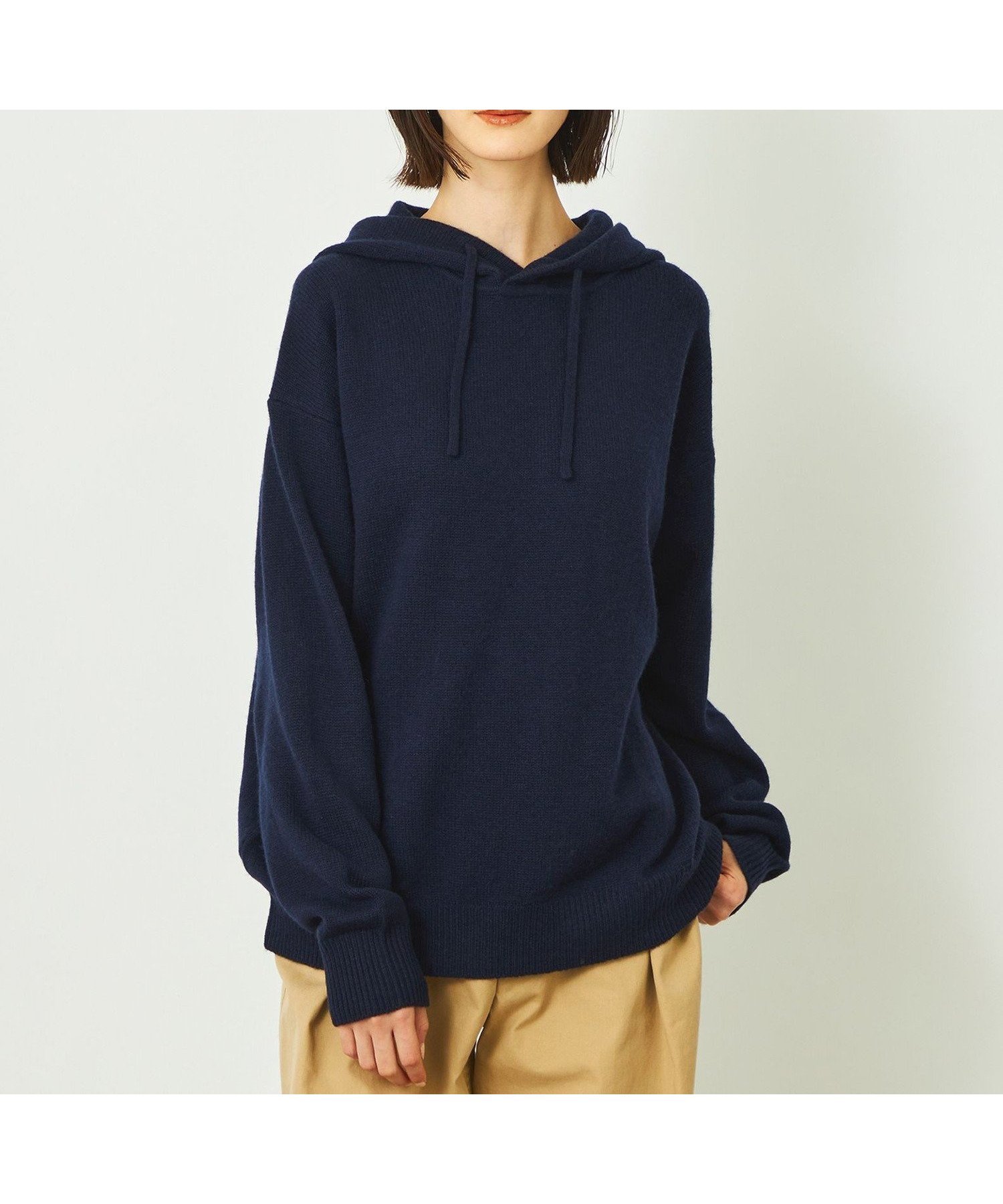 【マッキントッシュ フィロソフィー/MACKINTOSH PHILOSOPHY】のGREY LABEL ウールカシミヤニットパーカー インテリア・キッズ・メンズ・レディースファッション・服の通販 founy(ファニー) 　ファッション　Fashion　レディースファッション　Fashion for Women　トップス・カットソー　Cut & Sew Tops　ニット　Knit Tops & Sweaters　レディースパーカー・カジュアルフーディー　Casual Hoodies & Sweatshirts　おすすめ　Recommended / Our Picks　ベーシック　Basic, Essential　ペンシル　Pencil, Pencil Skirt　ワイド　Wide, Wide Fit　洗える　Machine Washable　ネイビー|ID: prp329100004827992 ipo3291000000035135096