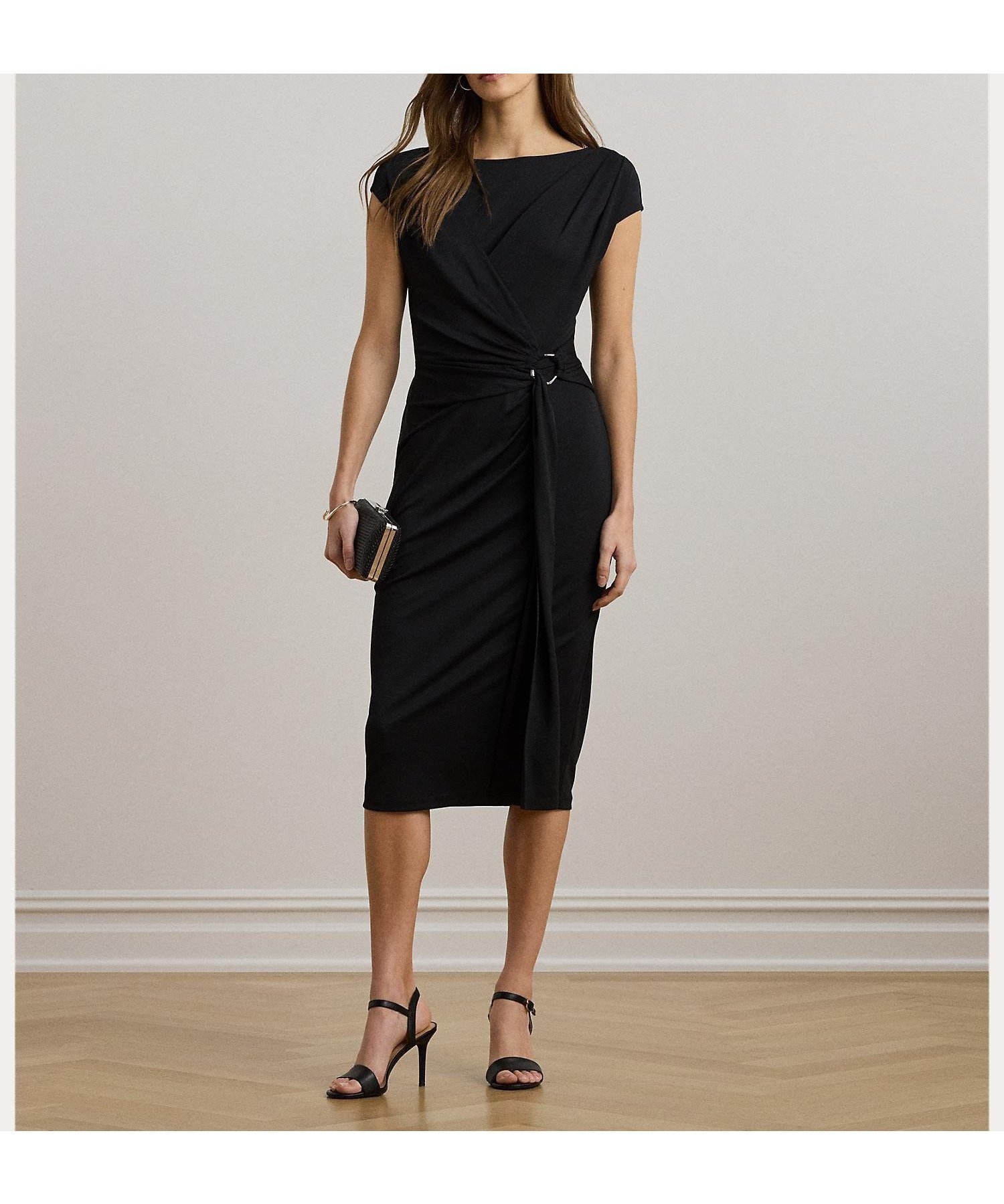 【ラルフローレン/RALPH LAUREN】のリングトリム ジャージー キャップスリーブ ドレス 人気、トレンドファッション・服の通販 founy(ファニー) 　ファッション　Fashion　レディースファッション　Fashion for Women　ワンピース　Dresses　フォーマル・パーティードレス・結婚式用ドレス　Elegant & Casual Dresses　なめらか　Smooth, Silky Texture　エレガント 上品　Elegant　キャップ　Cap, Baseball Cap　ギャザー　Gathered, Ruffled　ストレッチ　Stretch, Stretchy Fabric　スプリング　Spring, Spring Collection　スリーブ　Sleeve, Long Sleeve / Short Sleeve　ドレス　Dress, One-Piece　バンブー　Bamboo, Bamboo Material　フィット　Fit, Slim Fit　プリーツ　Pleats, Pleated　メタル　Metal, Metal Parts　ラップ　Wrap, Wrap Design　 other-1|ID: prp329100004828006 ipo3291000000035135245