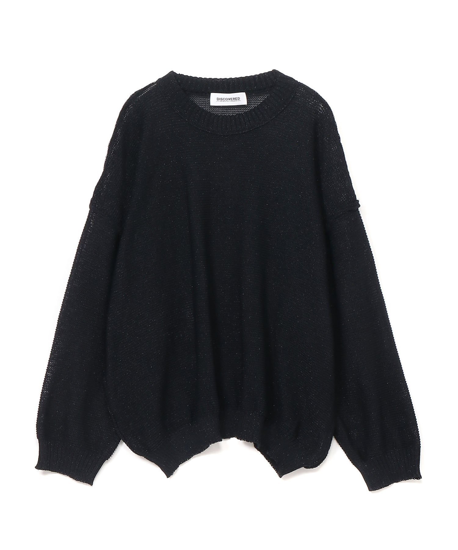 【ディスカバード/DISCOVERED】のBASIC OUTSEEM RAME CREW KNIT インテリア・キッズ・メンズ・レディースファッション・服の通販 founy(ファニー) 　ファッション　Fashion　レディースファッション　Fashion for Women　トップス・カットソー　Cut & Sew Tops　ニット　Knit Tops & Sweaters　スリーブ　Sleeve, Long Sleeve / Short Sleeve　バランス　Balance, Style Balance　ミックス　Mix, Mixed Style　BLACK|ID: prp329100004828009 ipo3291000000035135270