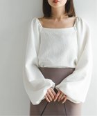 【ノーブル / スピック&スパン/NOBLE / Spick & Span】のボリュームスリーブドビーブラウス 人気、トレンドファッション・服の通販 founy(ファニー) ファッション Fashion レディースファッション Fashion for Women トップス・カットソー Cut & Sew Tops シャツ・ブラウス・オフィスカジュアル Elegant Blouses & Button-Ups ボリューム袖・フリルスリーブブラウス Voluminous & Ruffle Sleeves / Puffy Sleeve Tops シンプル Simple, Minimal デコルテ Décolleté, Neckline デニム Denim, Jeans Material バランス Balance, Style Balance フェミニン Feminine, Girly thumbnail ホワイト|ID: prp329100004828014 ipo3291000000035135313