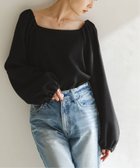 【ノーブル / スピック&スパン/NOBLE / Spick & Span】のボリュームスリーブドビーブラウス 人気、トレンドファッション・服の通販 founy(ファニー) ファッション Fashion レディースファッション Fashion for Women トップス・カットソー Cut & Sew Tops シャツ・ブラウス・オフィスカジュアル Elegant Blouses & Button-Ups ボリューム袖・フリルスリーブブラウス Voluminous & Ruffle Sleeves / Puffy Sleeve Tops シンプル Simple, Minimal デコルテ Décolleté, Neckline デニム Denim, Jeans Material バランス Balance, Style Balance フェミニン Feminine, Girly thumbnail ブラック|ID: prp329100004828014 ipo3291000000035135315