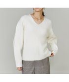 【イネド/INED】のVネックプルオーバーニット 人気、トレンドファッション・服の通販 founy(ファニー) ファッション Fashion レディースファッション Fashion for Women トップス・カットソー Cut & Sew Tops ニット Knit Tops & Sweaters カジュアルプルオーバー・ニットトップス Pullovers & Knit Tops / Casual Pullovers Vネックトップス V-Neck Tops / V-Cut Neckline Shirts シンプル Simple, Minimal スマート Smart, Elegant デコルテ Décolleté, Neckline thumbnail オフホワイト|ID: prp329100004828015 ipo3291000000035135335