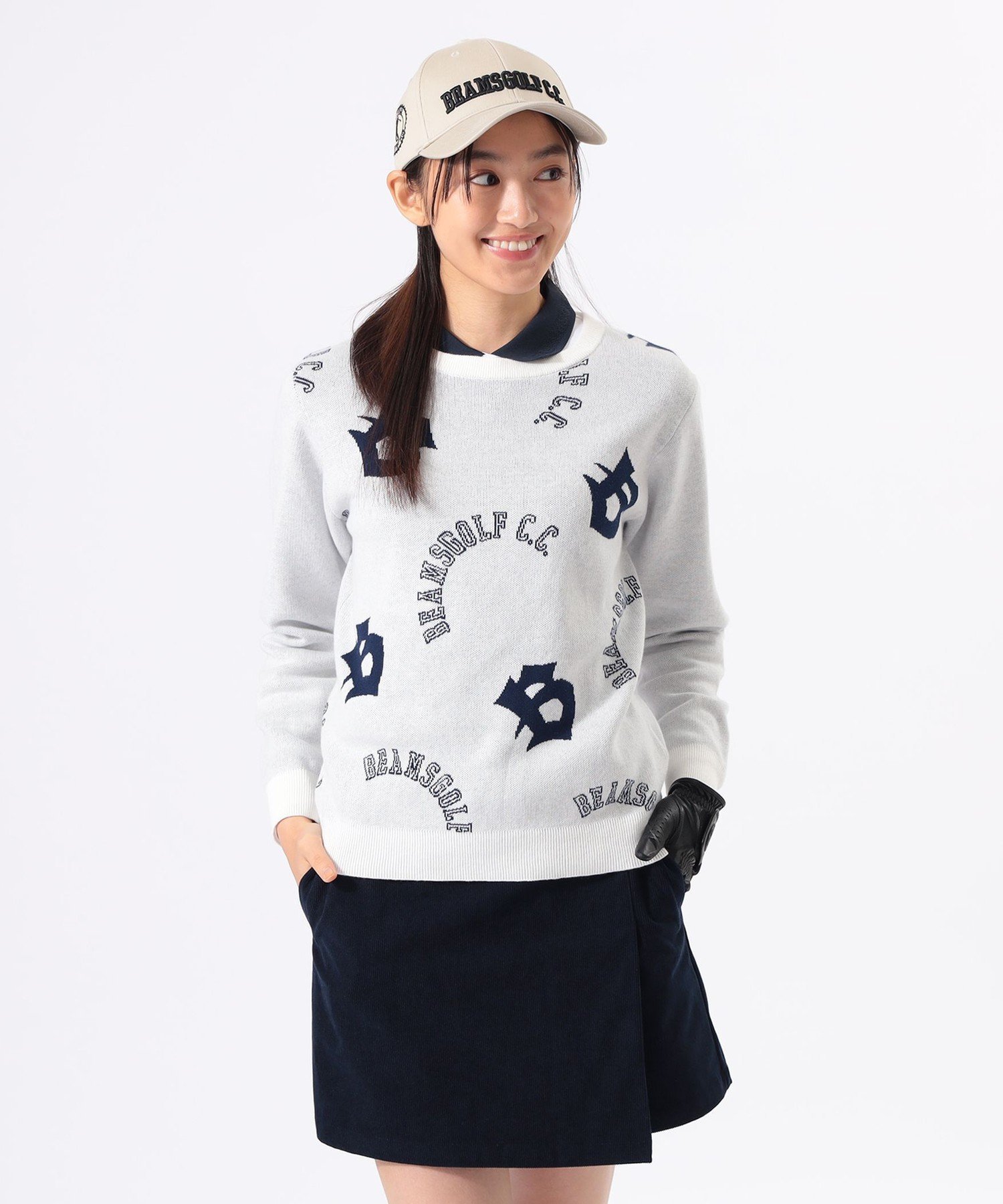 【ビームス ゴルフ/BEAMS GOLF】のORANGE LABEL / ロゴ総柄 プルオーバーニット 人気、トレンドファッション・服の通販 founy(ファニー) 　ファッション　Fashion　レディースファッション　Fashion for Women　トップス・カットソー　Cut & Sew Tops　ニット　Knit Tops & Sweaters　カジュアルプルオーバー・ニットトップス　Pullovers & Knit Tops / Casual Pullovers　アウトドア　Outdoor Clothing　クラシック　Classic, Timeless Style　ジャカード／ジャガード　Jacquard, Woven Pattern　スマート　Smart, Elegant　ダブル　Double, Double-Breasted　フィット　Fit, Slim Fit　ベーシック　Basic, Essential　ポロシャツ　Polo Shirt, Collared Tee　モックネック　Mock Neck, Short Turtleneck　A/W・秋冬　Autumn/Winter　おすすめ　Recommended / Our Picks　ゴルフ　Golf　 other-1|ID: prp329100004828018 ipo3291000000035135384