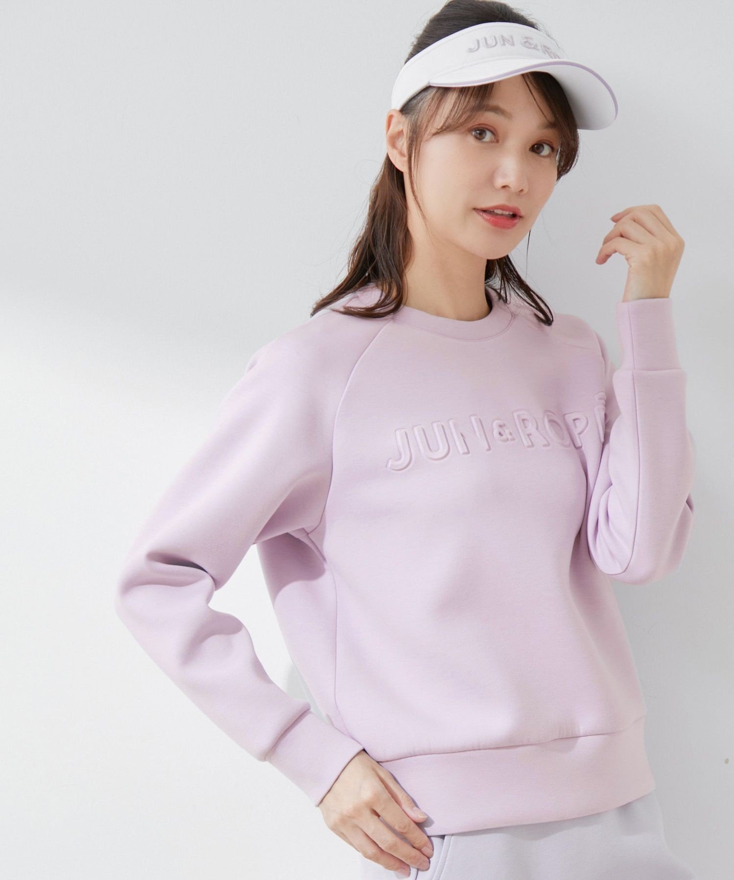 【ジュンアンドロペ/JUN&ROPE】のダンボールニットエンボスロゴ長袖プルオーバー インテリア・キッズ・メンズ・レディースファッション・服の通販 founy(ファニー) 　ファッション　Fashion　レディースファッション　Fashion for Women　トップス・カットソー　Cut & Sew Tops　ニット　Knit Tops & Sweaters　カジュアルプルオーバー・ニットトップス　Pullovers & Knit Tops / Casual Pullovers　ゴルフ　Golf　ポケット　Pocket, Pocket Detail　ラベンダー　Lavender　エレガント 上品　Elegant　長袖　Long Sleeve, Full Sleeve　ラベンダー(52)|ID: prp329100004828192 ipo3291000000035137474