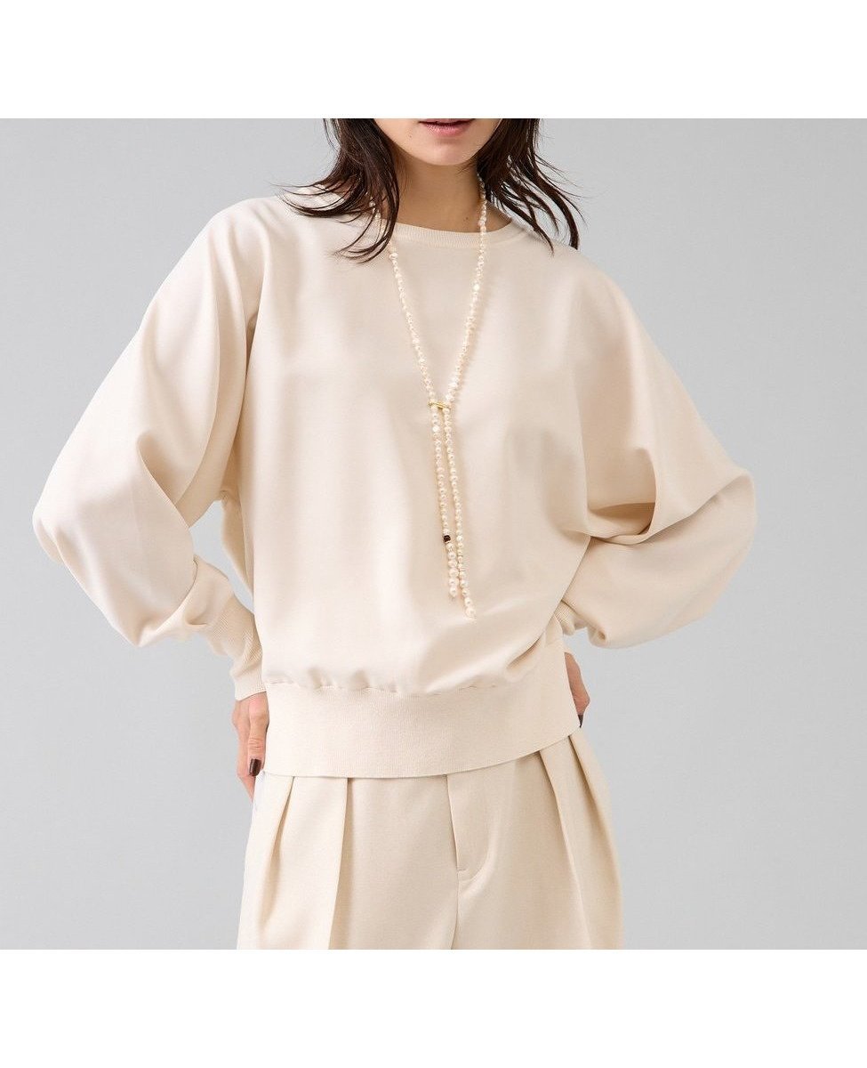 【リエス/Liesse】の【定番】布帛コンビニットトップス インテリア・キッズ・メンズ・レディースファッション・服の通販 founy(ファニー) 　ファッション　Fashion　レディースファッション　Fashion for Women　トップス・カットソー　Cut & Sew Tops　ニット　Knit Tops & Sweaters　インナー　Innerwear　ウォーム　Warm Fabric　コンビ　Combo, Combination Style　ストレッチ　Stretch, Stretchy Fabric　バランス　Balance, Style Balance　人気　Popular, Best Seller　定番　Standard, Basic Item　オフホワイト|ID: prp329100004828210 ipo3291000000035137680