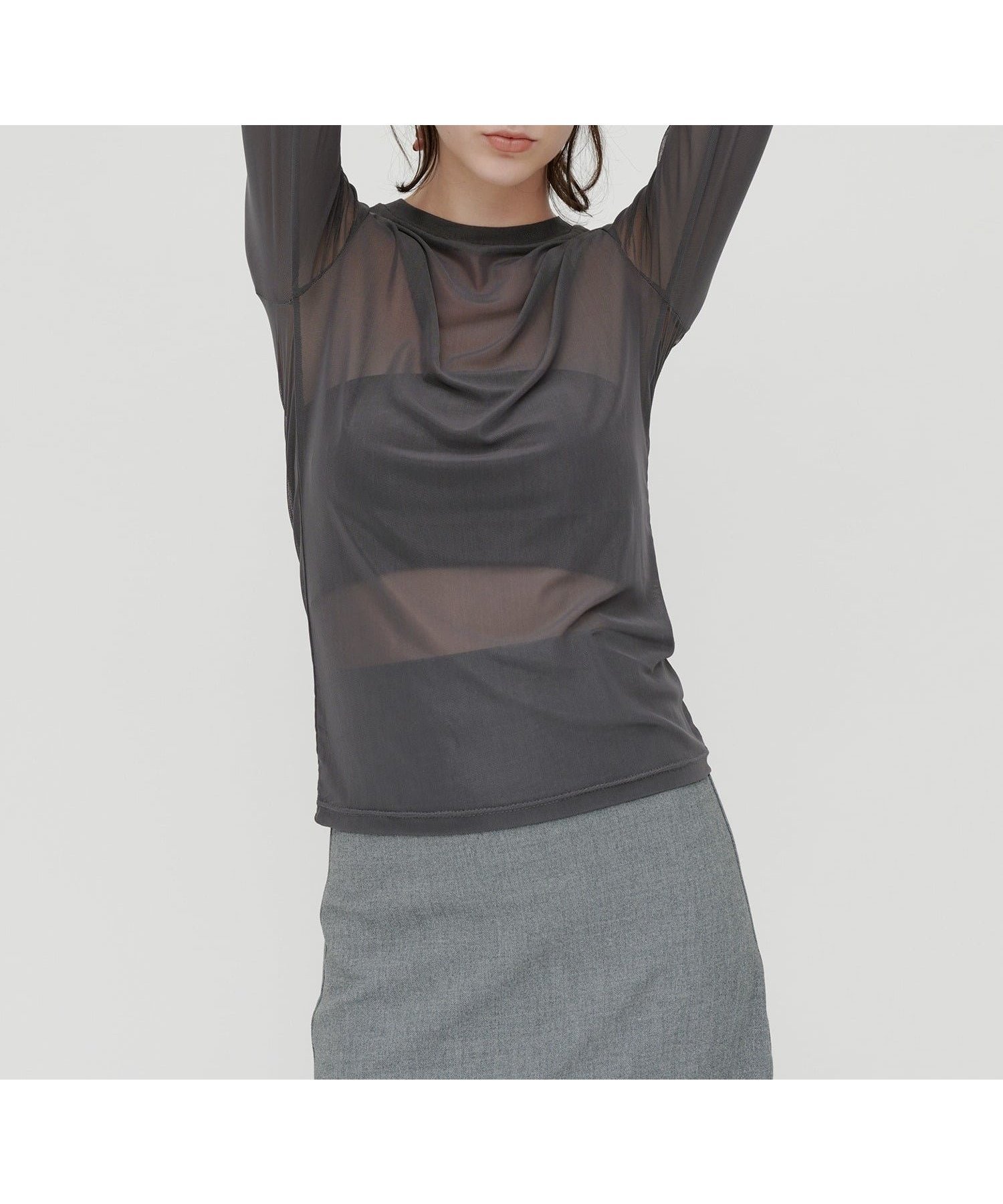 【セットアップセブン/SETUP7】のkiehtova/SHEER STRETCH TULLE TOPS/シアー ストレッチ チュール トップス KTWR42 インテリア・キッズ・メンズ・レディースファッション・服の通販 founy(ファニー) ファッション Fashion レディースファッション Fashion for Women トップス・カットソー Cut & Sew Tops インナー Innerwear カーディガン Cardigan, Knitwear シアー Sheer, See-Through シンプル Simple, Minimal ジュエリー Jewelry, Accessories ストレッチ Stretch, Stretchy Fabric チュール Tulip, Tulip Motif ビスチェ Bustier, Corset Top ベーシック Basic, Essential ラウンド Round, Round Neck 再入荷 Restock / Back in Stock おすすめ Recommended / Our Picks GRY|ID: prp329100004828221 ipo3291000000035137796