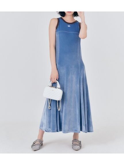 【ファーファー/FURFUR】のリンガーベロアロングワンピース インテリア・キッズ・メンズ・レディースファッション・服の通販 founy(ファニー) 　ファッション　Fashion　レディースファッション　Fashion for Women　ワンピース　Dresses　インナー　Innerwear　スマート　Smart, Elegant　フェミニン　Feminine, Girly　ベロア　Velour, Soft Velvet　マーメイド　Mermaid, Fishtail Silhouette　ロング　Long, Long-Length　羽織　Haori, Light Jacket　LBLU[081]|ID: prp329100004828234 ipo3291000000035137923