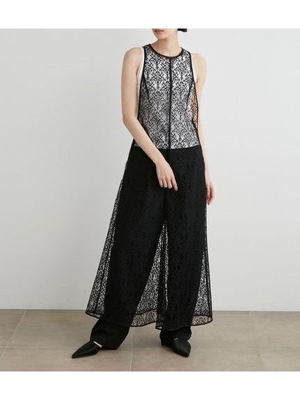 【ミースロエ/MIESROHE】のレースアメスリOP インテリア・キッズ・メンズ・レディースファッション・服の通販 founy(ファニー) 　ファッション　Fashion　レディースファッション　Fashion for Women　ワンピース　Dresses　インナー　Innerwear　スマート　Smart, Elegant　トレンド　Trend, Trending Now　ラッセル　Raschel, Raschel Lace　レース　Lace, Lace Fabric　BLK[009]|ID: prp329100004828246 ipo3291000000035138007