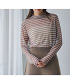 【コーエン/COEN】のシアーボーダーロングスリーブTシャツ 人気、トレンドファッション・服の通販 founy(ファニー) ファッション Fashion レディースファッション Fashion for Women トップス・カットソー Cut & Sew Tops シャツ・ブラウス・オフィスカジュアル Elegant Blouses & Button-Ups ロングTシャツ・Tシャツ Longline T-Shirts & Tees インナー Innerwear 秋 Autumn カットソー Cut and Sewn Top シアー Sheer, See-Through タートルネック Turtleneck, High Neck トレンド Trend, Trending Now ハイネック High Neck, Mock Neck プリント Print, Printed Pattern ボーダー Border, Stripe 夏 Summer thumbnail BEIGE|ID: prp329100004828279 ipo3291000000035138296