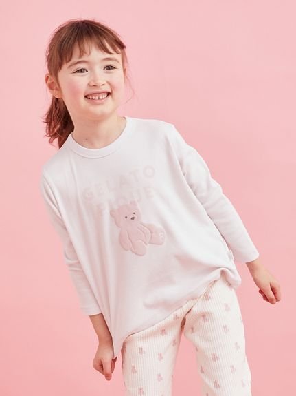 【ジェラート ピケ/gelato pique / KIDS】の【KIDS】ぬいぐるみワンポイントロンT インテリア・キッズ・メンズ・レディースファッション・服の通販 founy(ファニー) 　ファッション　Fashion　キッズファッション　Fashion for Kids　カットソー　Cut and Sewn Top　スマート　Smart, Elegant　プリント　Print, Printed Pattern　ベーシック　Basic, Essential　ラベンダー　Lavender　ロング　Long, Long-Length　ワンポイント　One Point, Statement Accent　おすすめ　Recommended / Our Picks　PNK[066]|ID: prp329100004828301 ipo3291000000035138604