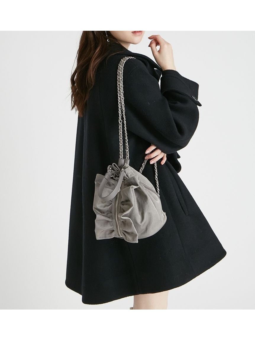 【セルフォード/CELFORD】のチェーンショルダーフリルサック 人気、トレンドファッション・服の通販 founy(ファニー) 　ファッション　Fashion　レディースファッション　Fashion for Women　ギャザー　Gathered, Ruffled　ショルダー　Shoulder, Shoulder Strap　スマート　Smart, Elegant　チェーン　Chain, Chain Strap　フリル　Frill, Ruffle　ポケット　Pocket, Pocket Detail　ラグジュアリー　Luxury, Elegant　リボン　Ribbon, Bow　 other-1|ID: prp329100004828342 ipo3291000000035139026