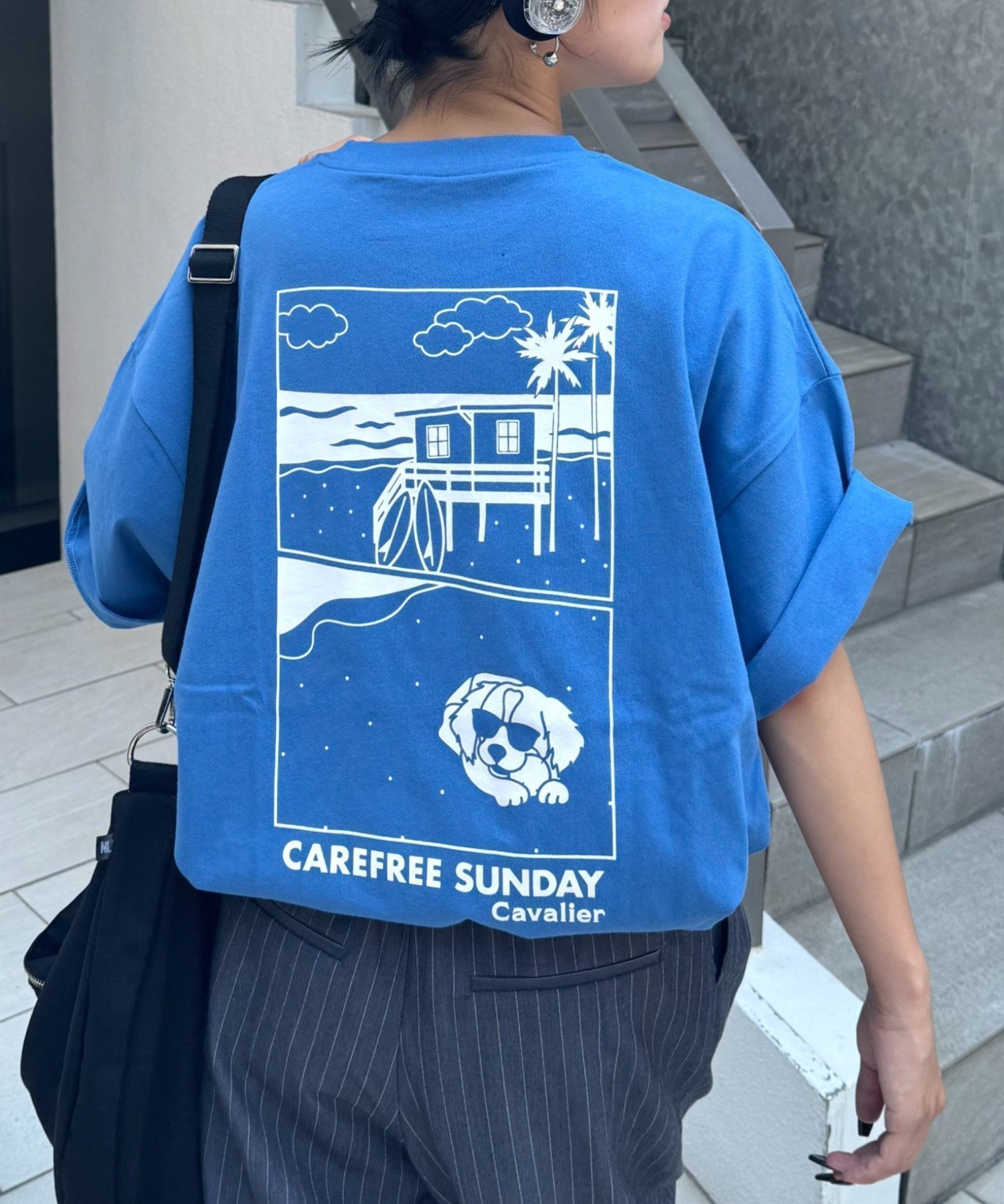 【チャオパニックティピー/CIAOPANIC TYPY】の【DOGS】ユニセックスアニマル刺繍ロゴ半袖TEE 人気、トレンドファッション・服の通販 founy(ファニー) 　ファッション　Fashion　レディースファッション　Fashion for Women　トップス・カットソー　Cut & Sew Tops　アニマル　Animal Print　ストライプ　Stripe, Striped Pattern　スラックス　Slacks, Dress Pants　デニム　Denim, Jeans Material　トレンド　Trend, Trending Now　プリント　Print, Printed Pattern　半袖　Short Sleeve, Half Sleeve　おすすめ　Recommended / Our Picks　夏　Summer　 other-1|ID: prp329100004828355 ipo3291000000035139107