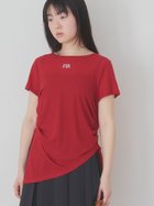 【ファーファー/FURFUR】の【WEB限定カラー】クリスタルロゴアシンメトリーTシャツ 人気、トレンドファッション・服の通販 founy(ファニー) ファッション Fashion レディースファッション Fashion for Women トップス・カットソー Cut & Sew Tops シャツ・ブラウス・オフィスカジュアル Elegant Blouses & Button-Ups ロングTシャツ・Tシャツ Longline T-Shirts & Tees インナー Innerwear カットソー Cut and Sewn Top ギャザー Gathered, Ruffled シアー Sheer, See-Through スマート Smart, Elegant thumbnail RED[046]|ID: prp329100004828367 ipo3291000000035139297