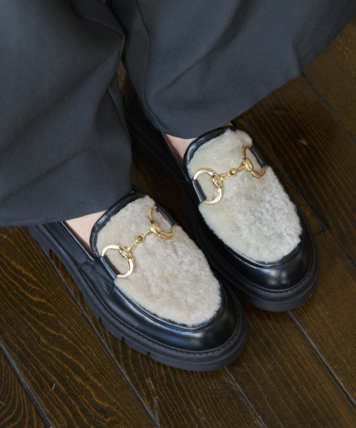 【インター ショシュール/INTER-CHAUSSURES】の【CORSO ROMA 9】シアリング厚底ビットローファー インテリア・キッズ・メンズ・レディースファッション・服の通販 founy(ファニー) 　ファッション　Fashion　レディースファッション　Fashion for Women　イタリア　Italy　クッション　Cushion, Throw Pillow　コレクション　Collection, Seasonal Line　シンプル　Simple, Minimal　ハンド　Hand, Handmade　ベーシック　Basic, Essential　人気　Popular, Best Seller　厚底　Platform Shoes　BL/C|ID: prp329100004828394 ipo3291000000035139594