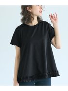【コカ/COCA】のフリルヘムAライントップス 人気、トレンドファッション・服の通販 founy(ファニー) ファッション Fashion レディースファッション Fashion for Women トップス・カットソー Cut & Sew Tops シンプル Simple, Minimal デニム Denim, Jeans Material フェミニン Feminine, Girly フリル Frill, Ruffle フレア Flare, Flared ポケット Pocket, Pocket Detail 半袖 Short Sleeve, Half Sleeve ロング Long, Long-Length 2025年 2025 2025-2026秋冬・A/W Autumn/Winter 2025–26 AW25–26 thumbnail Black|ID: prp329100004828409 ipo3291000000035139779