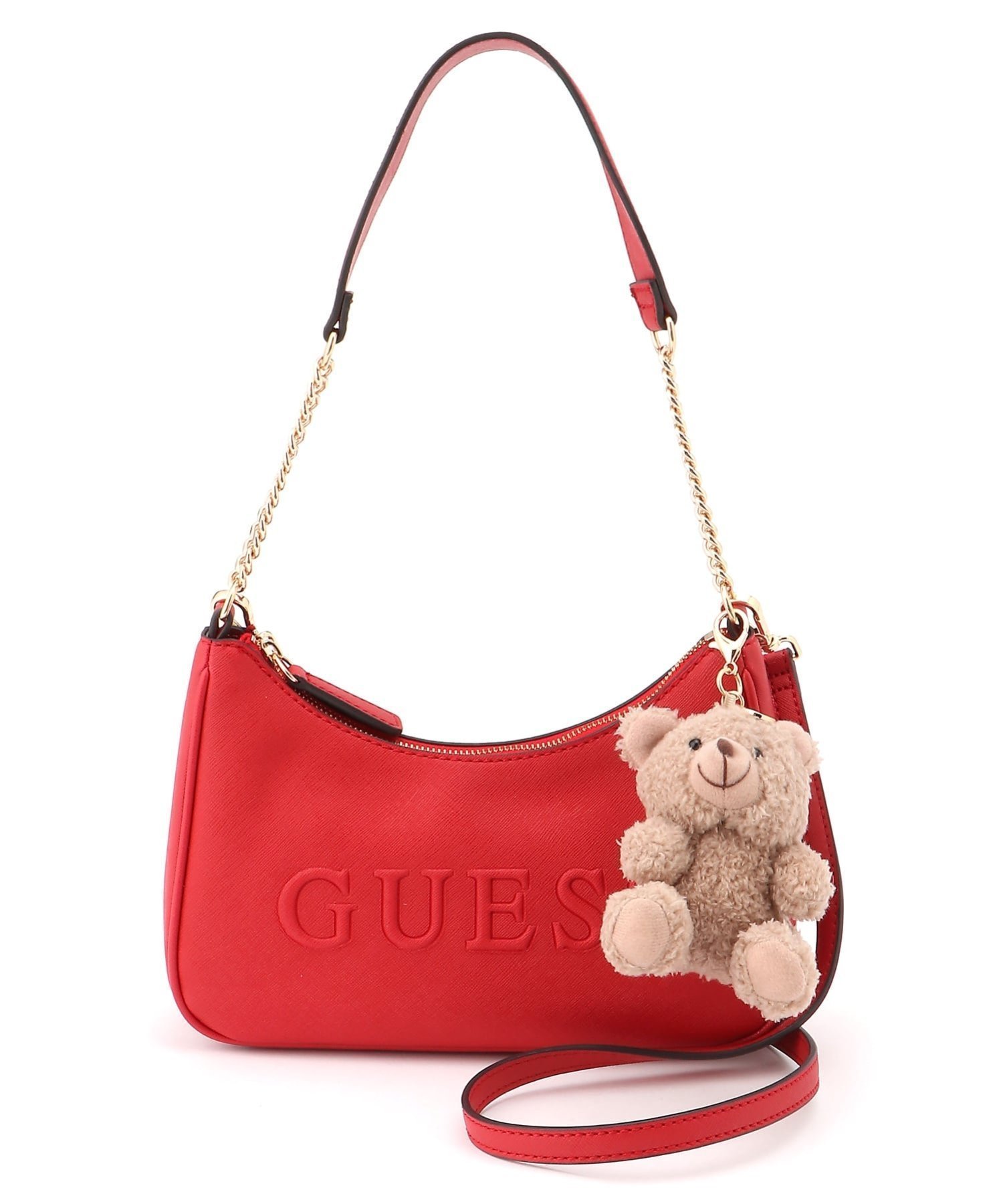【ゲス/GUESS】のGUESS ショルダーバッグ HAVANNA Shoulder Crossbody インテリア・キッズ・メンズ・レディースファッション・服の通販 founy(ファニー) 　ファッション　Fashion　レディースファッション　Fashion for Women　3月号　March Issue　チャーム　Charm, Pendant　ラップ　Wrap, Wrap Design　雑誌　Magazine, Fashion Magazine　レッド|ID: prp329100004828420 ipo3291000000035139860