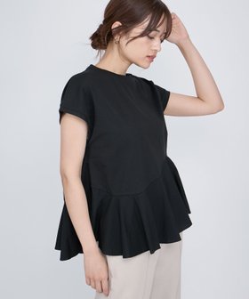 【クイーンズ コート/QUEENS COURT】のペプラムフレンチスリーブプルオーバー≪手洗い可能≫ 人気、トレンドファッション・服の通販 founy(ファニー) ファッション Fashion レディースファッション Fashion for Women トップス・カットソー Cut & Sew Tops カジュアルプルオーバー・ニットトップス Pullovers & Knit Tops / Casual Pullovers 春 Spring カットソー Cut and Sewn Top フェミニン Feminine, Girly フレア Flare, Flared ペプラム Peplum, Flared Hem ポケット Pocket, Pocket Detail 半袖 Short Sleeve, Half Sleeve ワイド Wide, Wide Fit S/S・春夏 SS, Spring/Summer, Warm Season 夏 Summer ビジネス 仕事 通勤 Business / Work / Commuting 2025年 2025 2025春夏・S/S Spring/Summer 2025 SS25 |ID:prp329100004828456