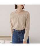 【プールヴー/PourVous】の脇タックVネック長袖カットソーカットソーきれいめトップス長袖七分袖ブラウス 人気、トレンドファッション・服の通販 founy(ファニー) ファッション Fashion レディースファッション Fashion for Women トップス・カットソー Cut & Sew Tops シャツ・ブラウス・オフィスカジュアル Elegant Blouses & Button-Ups カットソー・ベーシックTシャツ Cut-and-Sewn Tops / Stretch Tees & Basics Vネックトップス V-Neck Tops / V-Cut Neckline Shirts 長袖 Long Sleeve, Full Sleeve thumbnail ライトベージュ|ID: prp329100004828478 ipo3291000000035140235