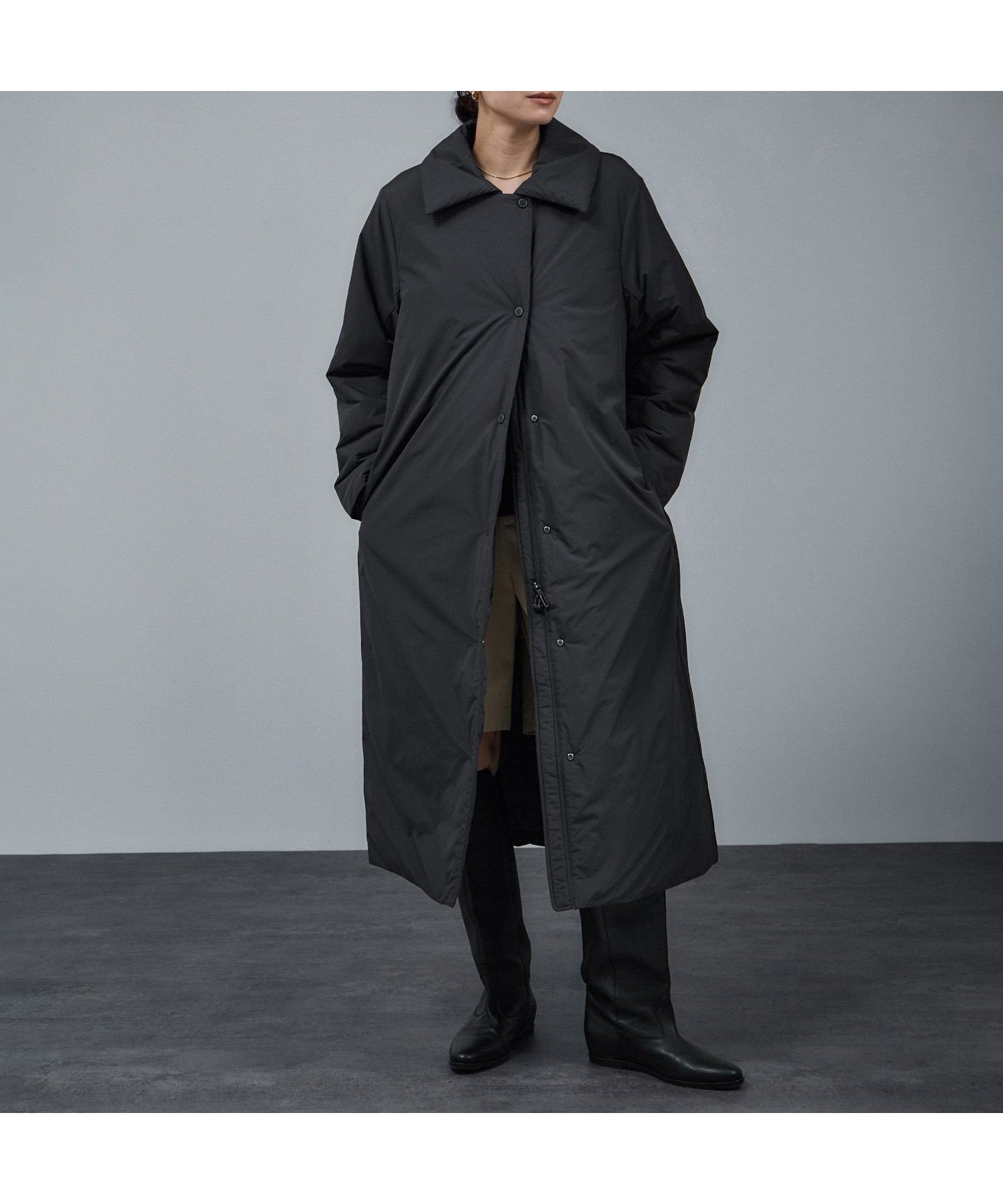 【サロン アダム エ ロペ/SALON adam et rope'】の【DESCENTE ALLTERRAIN(デサントオルテライン)】別注ステンカラーパフコート インテリア・キッズ・メンズ・レディースファッション・服の通販 founy(ファニー) 　ファッション　Fashion　レディースファッション　Fashion for Women　アウター　Coat / Outerwear Collection　コート・ロングコート・ピーコート　Long Coats, Peacoats & More　アウトドア　Outdoor Clothing　別注　Limited Edition, Custom Order　ブラック系(02)|ID: prp329100004828503 ipo3291000000035140545