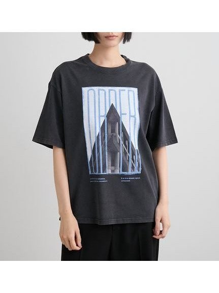 【ミースロエ/MIESROHE】のミースロエ ヴィンテージライクTシャツ インテリア・キッズ・メンズ・レディースファッション・服の通販 founy(ファニー) 　ファッション　Fashion　レディースファッション　Fashion for Women　トップス・カットソー　Cut & Sew Tops　シャツ・ブラウス・オフィスカジュアル　Elegant Blouses & Button-Ups　ロングTシャツ・Tシャツ　Longline T-Shirts & Tees　CGRY[007]|ID: prp329100004828514 ipo3291000000035140614