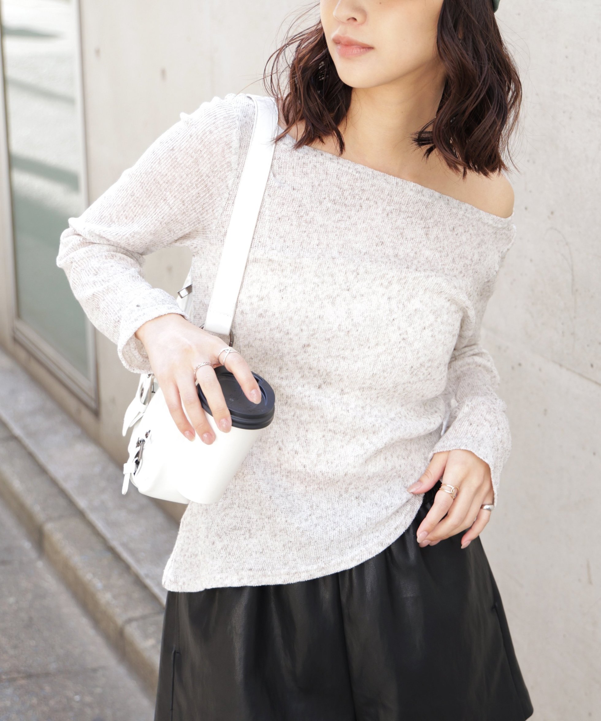 【フリーズマート/FREE'S MART】のメランジドロストシャーリングカットソー 人気、トレンドファッション・服の通販 founy(ファニー) ファッション Fashion レディースファッション Fashion for Women トップス・カットソー Cut & Sew Tops カットソー・ベーシックTシャツ Cut-and-Sewn Tops / Stretch Tees & Basics インナー Innerwear カットソー Cut and Sewn Top カーディガン Cardigan, Knitwear シンプル Simple, Minimal ジャケット Jacket, Outerwear デニム Denim, Jeans Material ニットソー Knit-Sewn, Cut & Sew Knit バランス Balance, Style Balance メランジ Melange, Mixed Yarn リボン Ribbon, Bow other-1|ID: prp329100004828529 ipo3291000000035140726