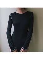 【エイチオーヴィー/H O V】のkiehtova/CONTRAST STITCH BODY SUIT/コントラストステッチボディスーツ 人気、トレンドファッション・服の通販 founy(ファニー) ファッション Fashion レディースファッション Fashion for Women スーツ Business Suits & Workwear アクセサリー Fashion Accessories インナー Innerwear シンプル Simple, Minimal ストレッチ Stretch, Stretchy Fabric スマート Smart, Elegant スーツ Suit, Formalwear デニム Denim, Jeans Material フィット Fit, Slim Fit ベーシック Basic, Essential ワイド Wide, Wide Fit thumbnail black|ID: prp329100004828540 ipo3291000000035140825