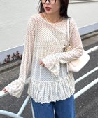 【チャオパニックティピー/CIAOPANIC TYPY】の【レイヤードにおすすめ】フロッキードットチュールフリルトップス 人気、トレンドファッション・服の通販 founy(ファニー) ファッション Fashion レディースファッション Fashion for Women トップス・カットソー Cut & Sew Tops インナー Innerwear カーディガン Cardigan, Knitwear キャミワンピース Cami Dress, Slip Dress ギャザー Gathered, Ruffled シンプル Simple, Minimal ジャケット Jacket, Outerwear スラックス Slacks, Dress Pants タイトスカート Pencil Skirt, Tight Skirt チュール Tulip, Tulip Motif デニム Denim, Jeans Material ドット Polka Dot, Dot Pattern フリル Frill, Ruffle ボトム Bottoms, Lower Wear ミックス Mix, Mixed Style おすすめ Recommended / Our Picks thumbnail アイボリー|ID: prp329100004828548 ipo3291000000035140871