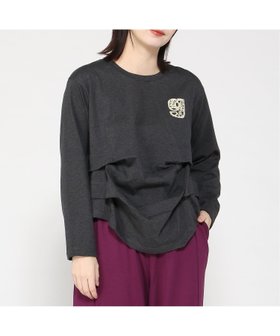 【ゴム/gomme】のサイド2タックT 人気、トレンドファッション・服の通販 founy(ファニー) ファッション Fashion レディースファッション Fashion for Women かぎ針 Crochet タフタ Taffeta, Structured Fabric デニム Denim, Jeans Material プリント Print, Printed Pattern ポケット Pocket, Pocket Detail モチーフ Motif, Design Theme |ID:prp329100004828555