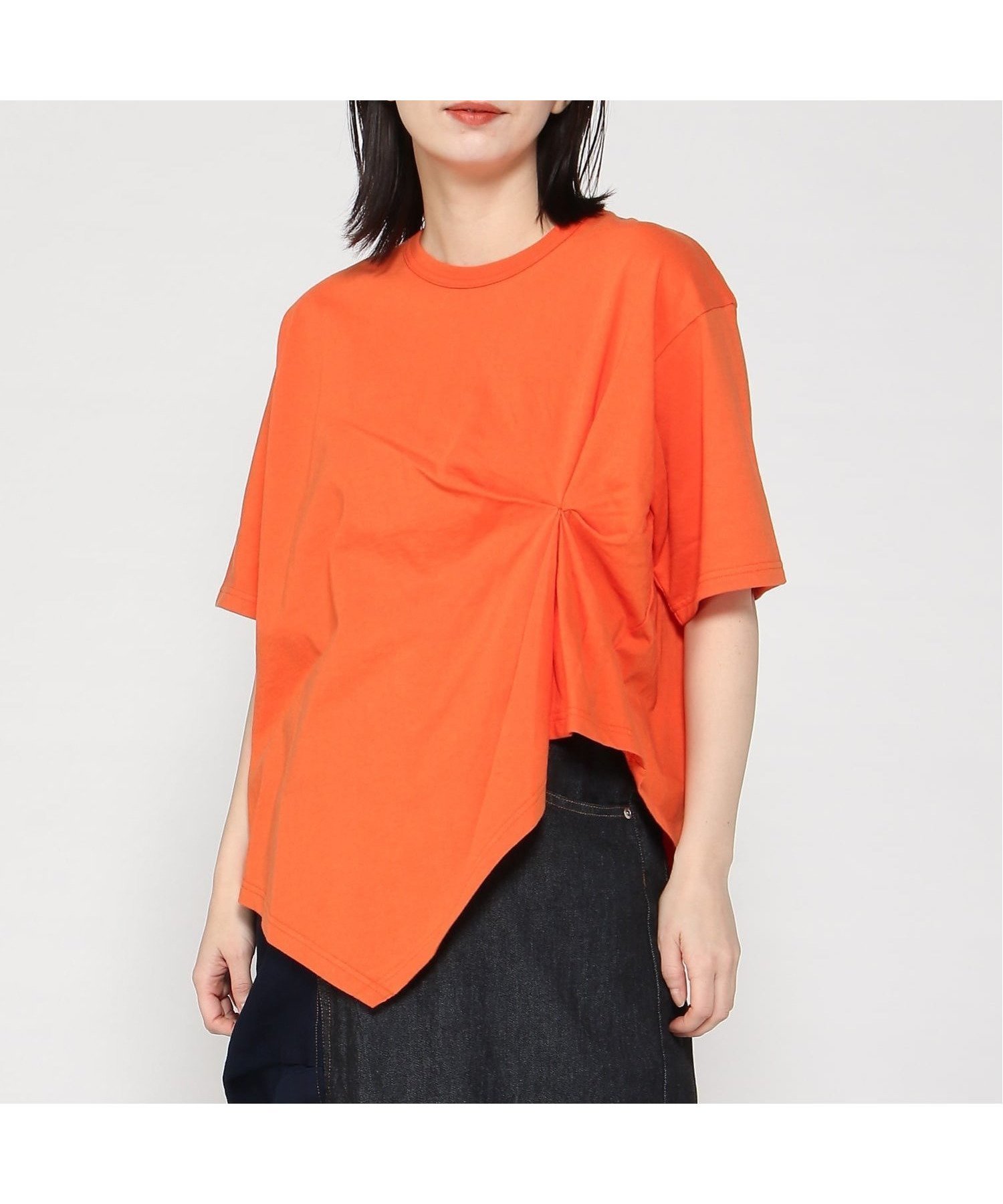 【ゴム/gomme】のクシュドT インテリア・キッズ・メンズ・レディースファッション・服の通販 founy(ファニー) ファッション Fashion レディースファッション Fashion for Women カットソー Cut and Sewn Top シンプル Simple, Minimal バランス Balance, Style Balance ボトム Bottoms, Lower Wear ポケット Pocket, Pocket Detail ワイド Wide, Wide Fit オレンジ|ID: prp329100004828558 ipo3291000000035140932