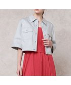 【アナイ/ANAYI】の【セットアップ対応商品】スラブデニムライク5分袖ブルゾン 人気、トレンドファッション・服の通販 founy(ファニー) ファッション Fashion レディースファッション Fashion for Women アウター Coat / Outerwear Collection ブルゾンジャケット・スポーティアウター Blouson Jackets インディゴ Indigo Denim ストレッチ Stretch, Stretchy Fabric スマート Smart, Elegant セットアップ Set-Up, Coordinated Outfit デニム Denim, Jeans Material ブルゾン Blouson, Bomber Jacket リラックス Relax, Relaxed Fit S/S・春夏 SS, Spring/Summer, Warm Season 再入荷 Restock / Back in Stock 夏 Summer thumbnail light blue|ID: prp329100004828559 ipo3291000000035140954